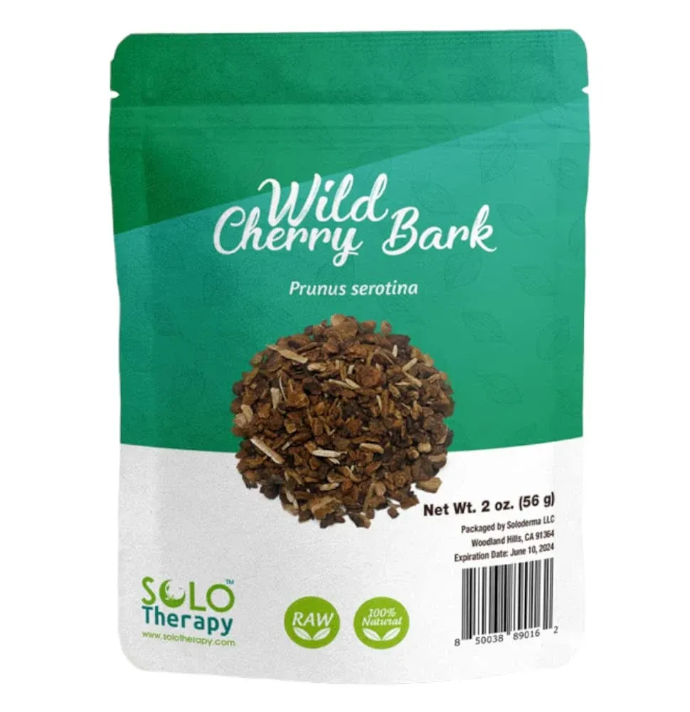 Wild Cherry Bark 2 oz. , c/s , Prunus serotina, Resealable Bag, Wild Cherry Bark Herb Tea, Corteza de Cereza Silvestre