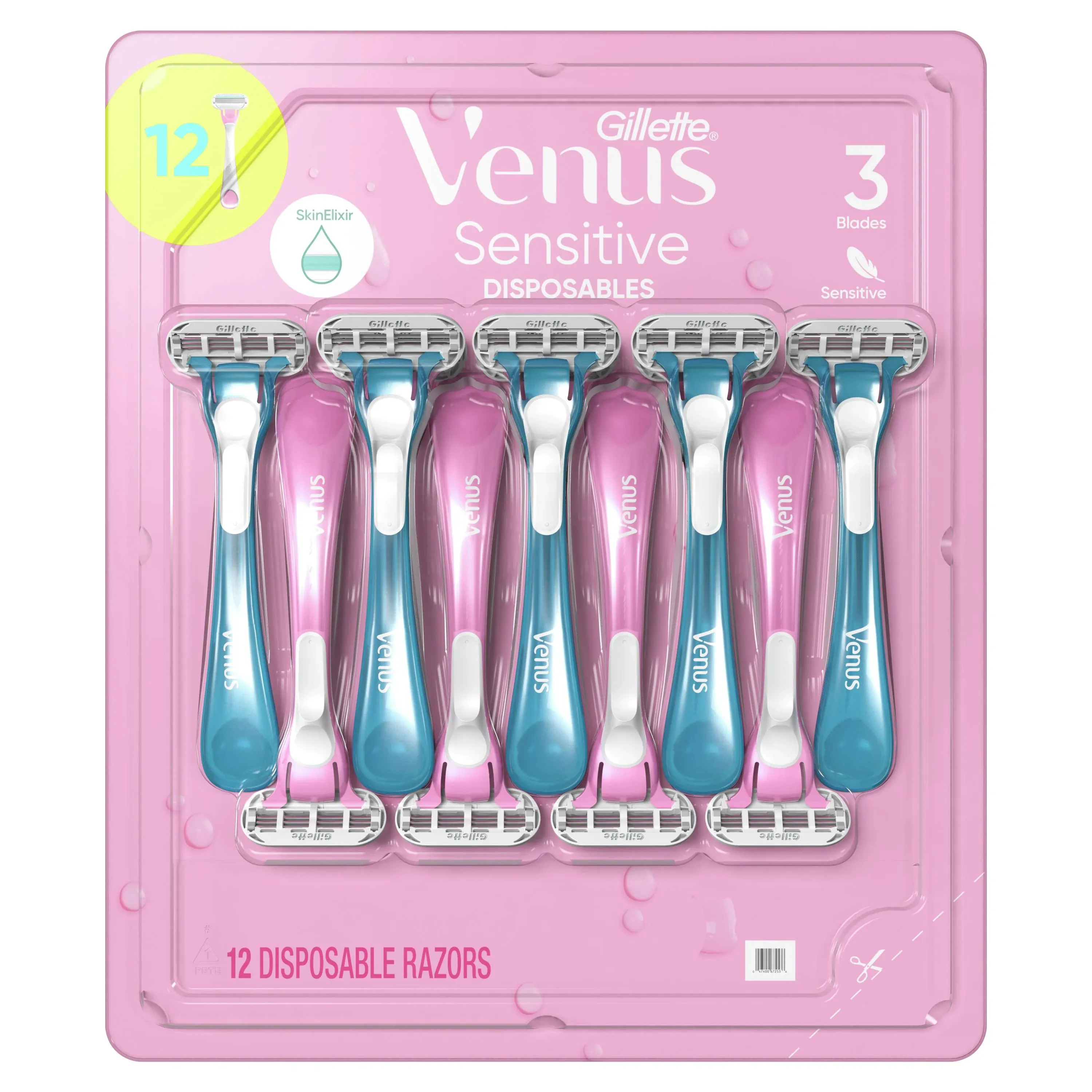 Gillette Venus Sensitive Disposable Razors (12 Count)