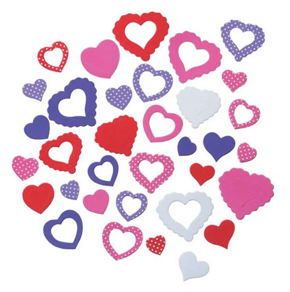 "Valentine's Day Foam Interchanging Hearts Stickers - 112 Pc (1 Pack) (DISC)"