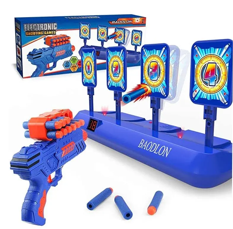 BAODLON Digital Shooting Targets with Foam Dart Toy Gun Electronic Scoring Game!