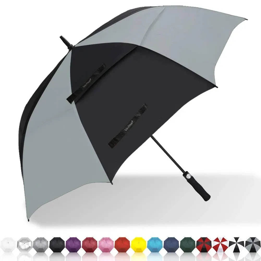 Vedouci USA Large Oversize Golf Umbrella Double Canopy Vented Windproof Stick ...