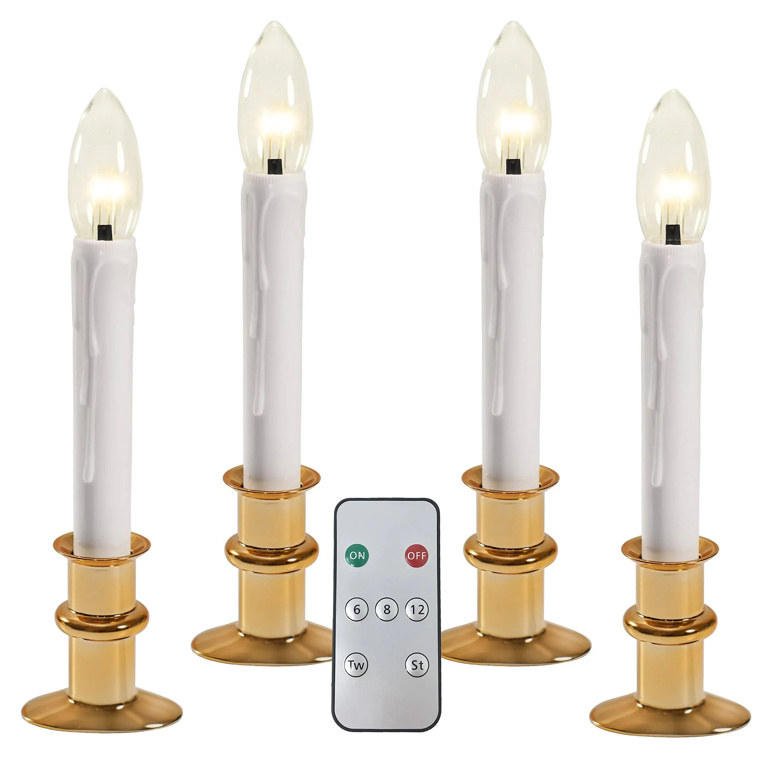 612 Vermont Slimline Ultra-Bright LED Window Candles, Battery Operated, Remote ...