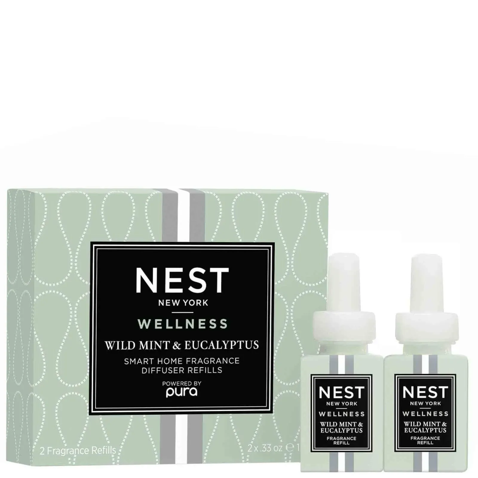 NEST New York Wild Mint & Eucalyptus Smart Home Fragrance Diffuser Refill, Set of 2 - Smart Vials