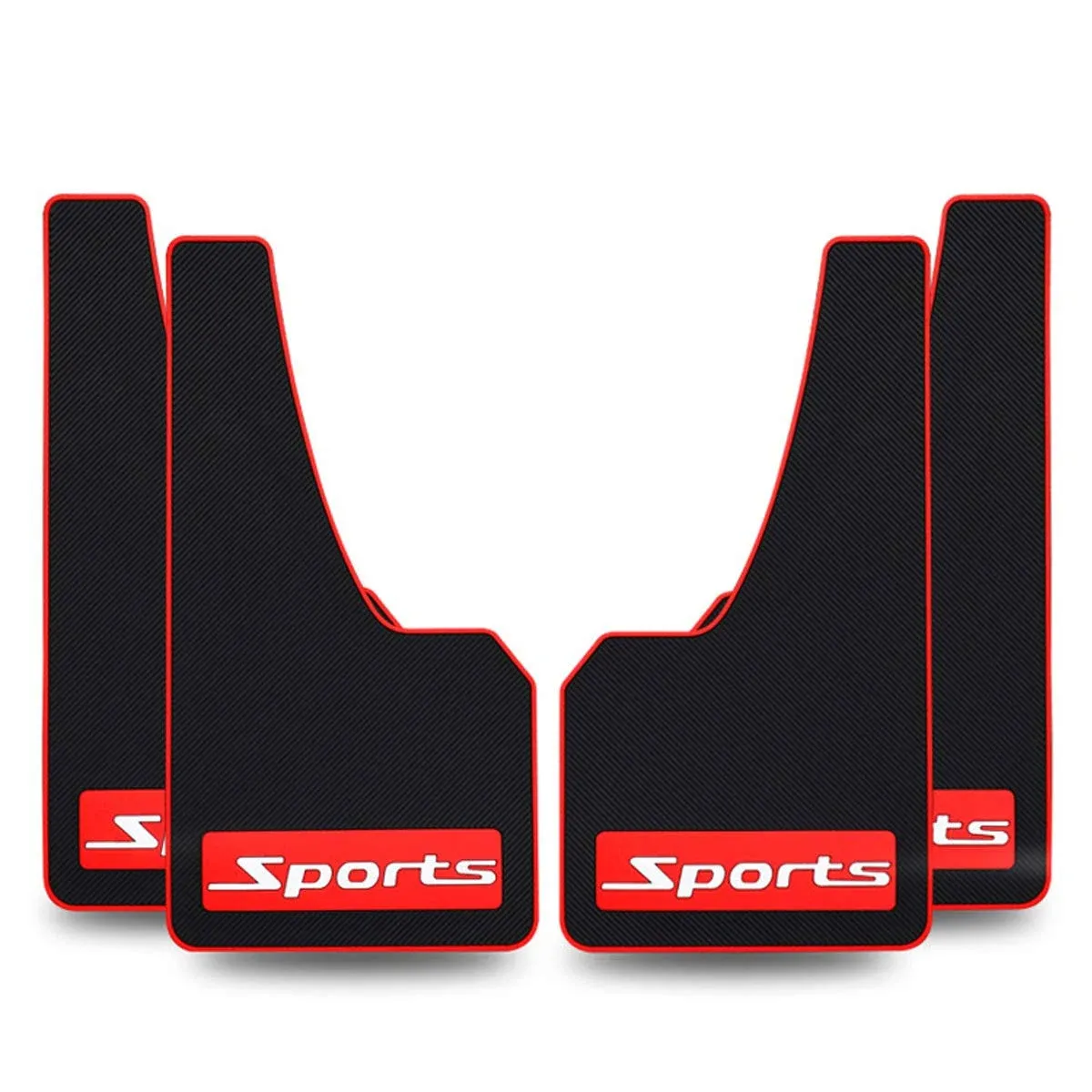 4 pcs Soft Material Automotive Car Mud Flaps Universal Fit Black Splash Guards Rubber mud Guard No Collision Universal 43.5cm23cm0.5cm (Sports)