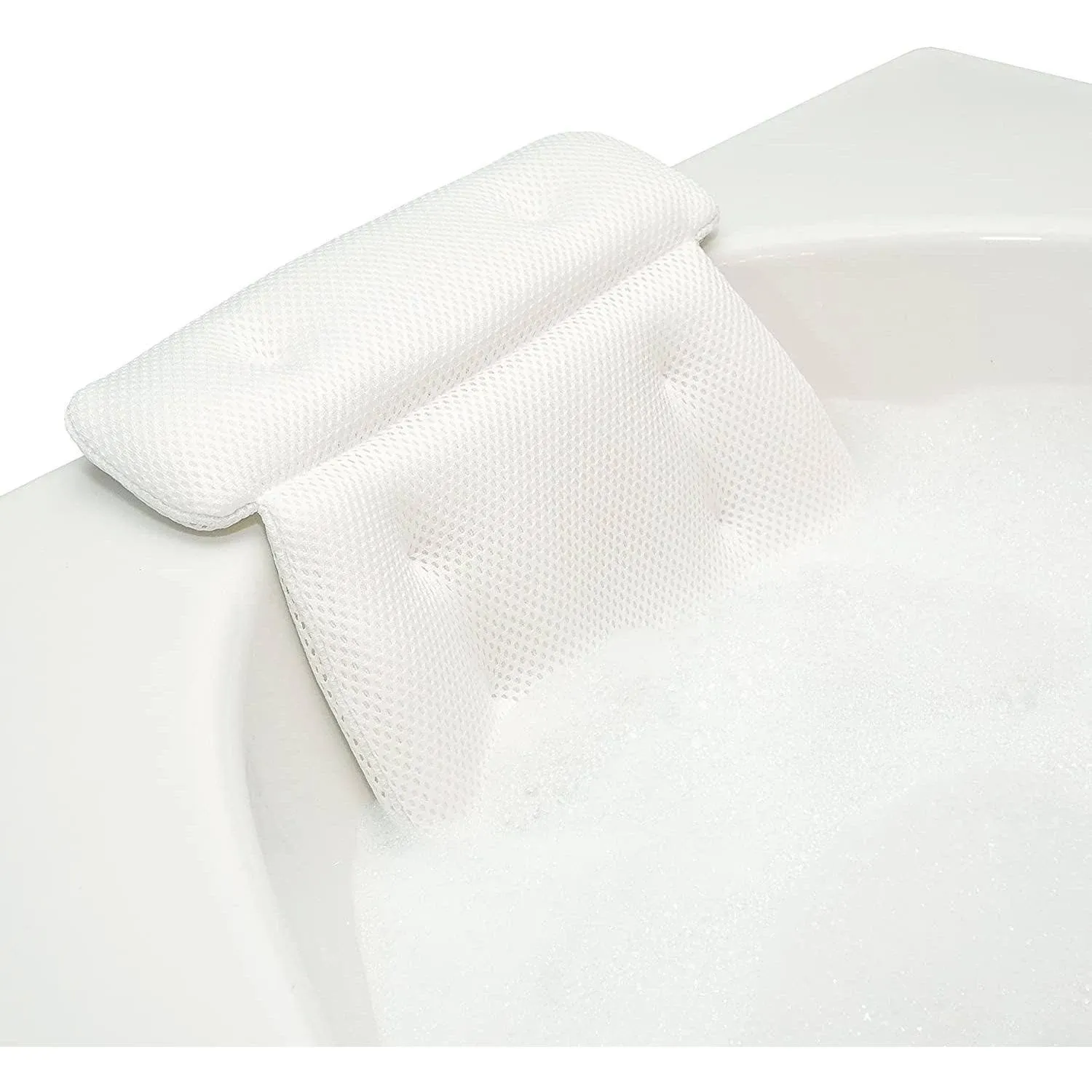 Bath Pillow Bathtub Pillow Back Neck Support Pillow, Spa Cushion for Tub, Relaxing Headrest Bath Pillow, Portable Washable Bathtub Accessories with 3D Air Mesh Thick Soft Bath Pillow (Classic)