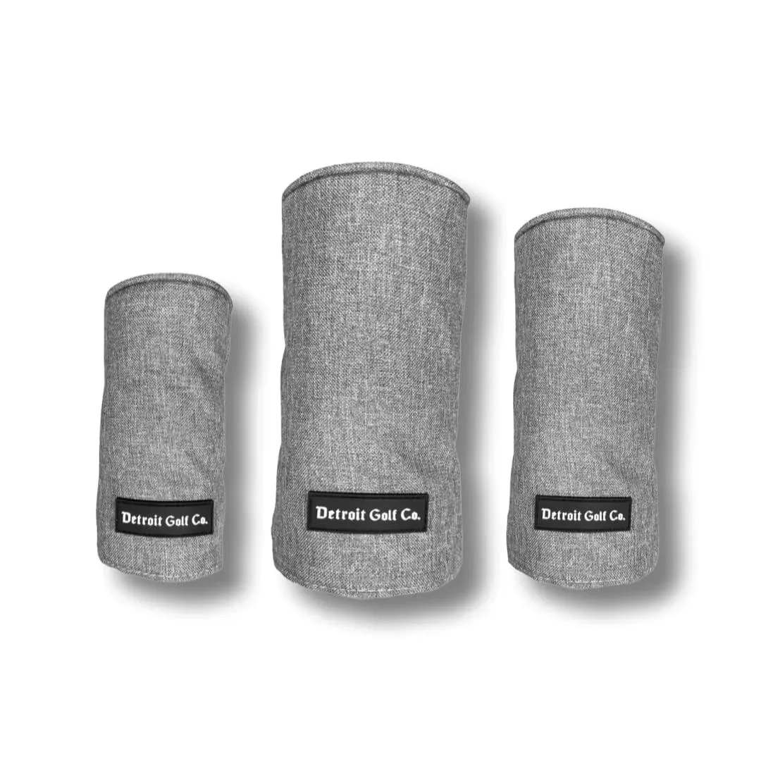 Premium Barrel Golf Club Head Covers - 3 Pack Set - Drivers, Fairway Woods and Hybrids