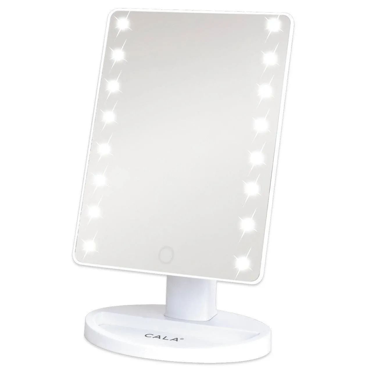 CALA LED Lights Vanity Portable Makeup Mirror- White