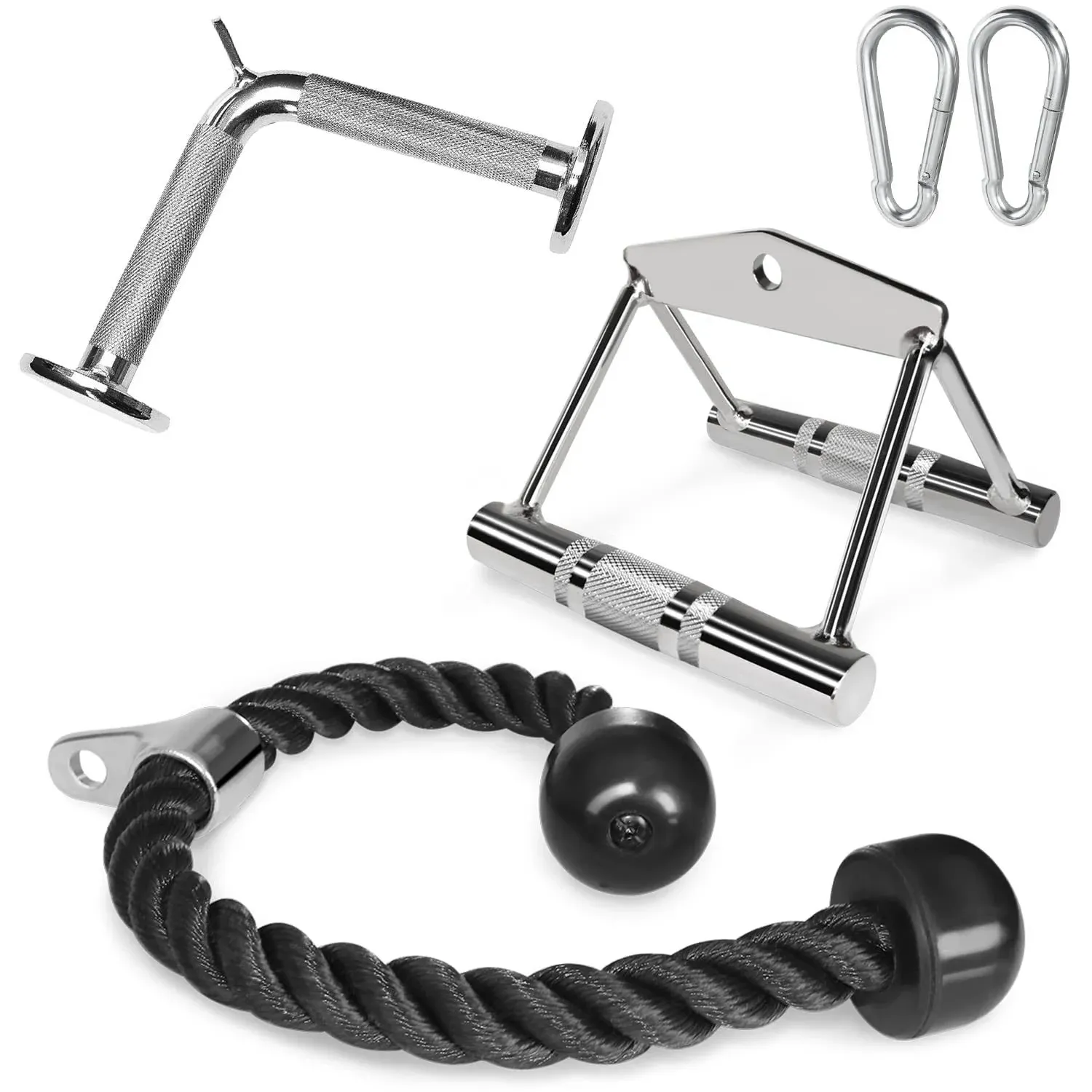 A2ZCare Cable Attachments: Double D Handle, Tricep Rope, V Shaped Bar