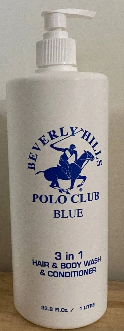 Beverly Hills Polo Club Men's 3-in-1 Hair & Body Wash & Conditioner