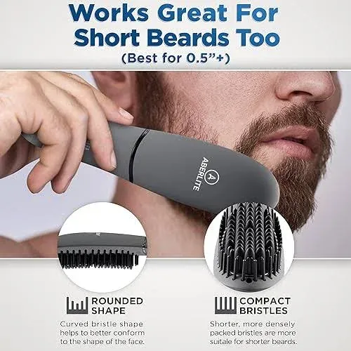 Aberlite Pocket - Compact Beard Straightener for Men - Ionic &amp; Anti-scald - Heat