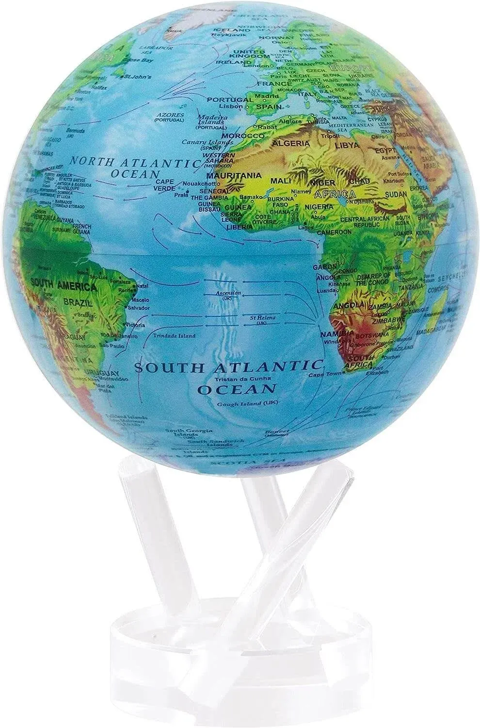 MOVA Globe Blue Relief Map 4.5"