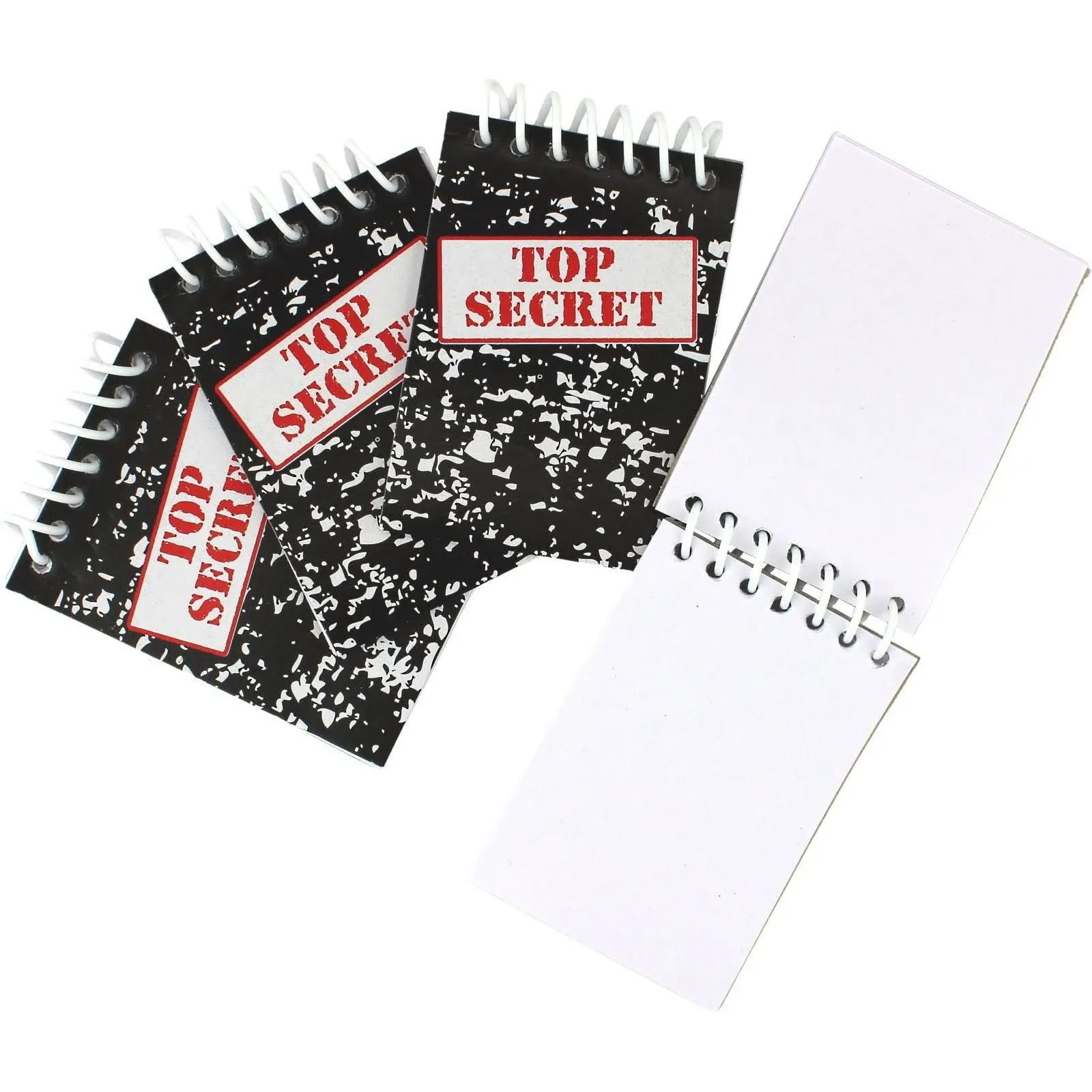 Top Secret Spiral Notebooks - Stationery - 24 Pieces