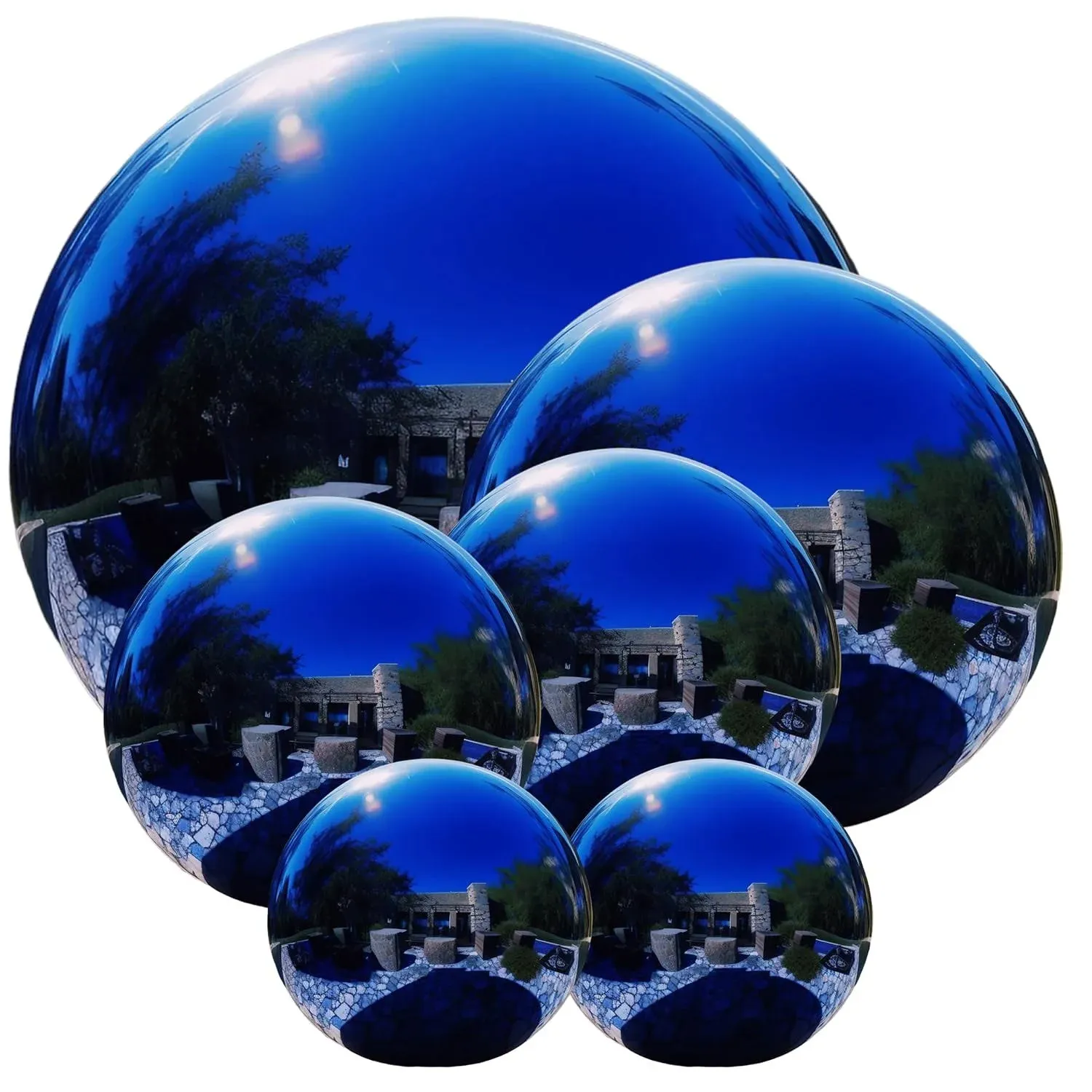 v2croft 6pcs x 2 inch Stainless Steel Gazing Ball Mirrors Polished Globe Hollow Garden