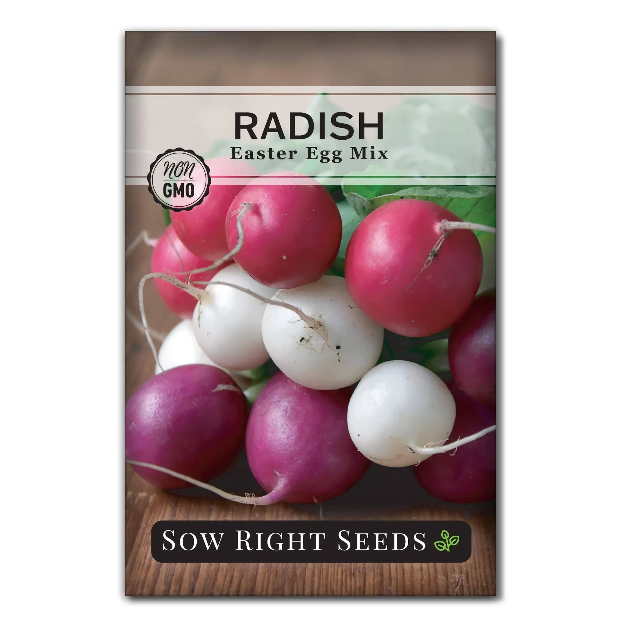 Sow Right Seeds - Easter Egg Mix Radish Seed for Planting - Non-GMO Heirloom Packet with Instructions to Grow an Outdoor Home Vegetable Garden - Multi Color, Fast Growing - Red, Purple, and White (1)