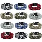 Frog Sac 12 Pcs Camo Paracord Bracelets for Men and Boys