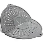 Silicone Splatter Screen For 10, 11 and 12 Inch Frying Pan, Foldable Splash Guard, Multi-Use Grease Splatter Guard/Trivet Mat, 12" Non-Stick Oil Splatter Guard, Dishwasher Safe, BPA Free, Gray