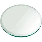 Fab Glass and Mirror 1/2" Thick Beveled Edge Tempered Round Glass Table Top 24"