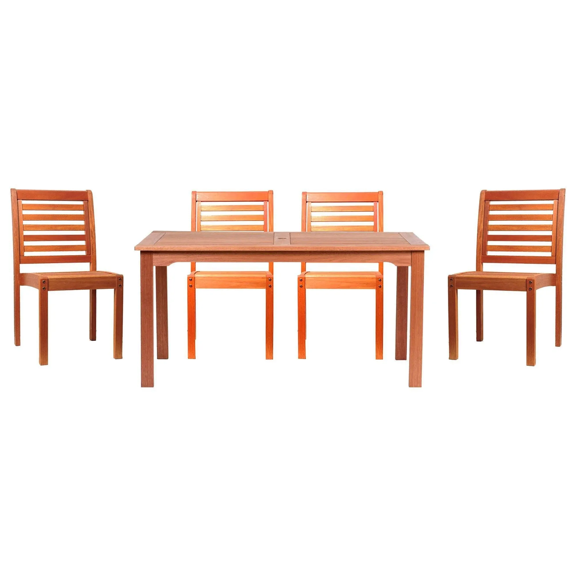 Amazonia Torino 5-Pc. Eucalyptus Rectangular Dining Set