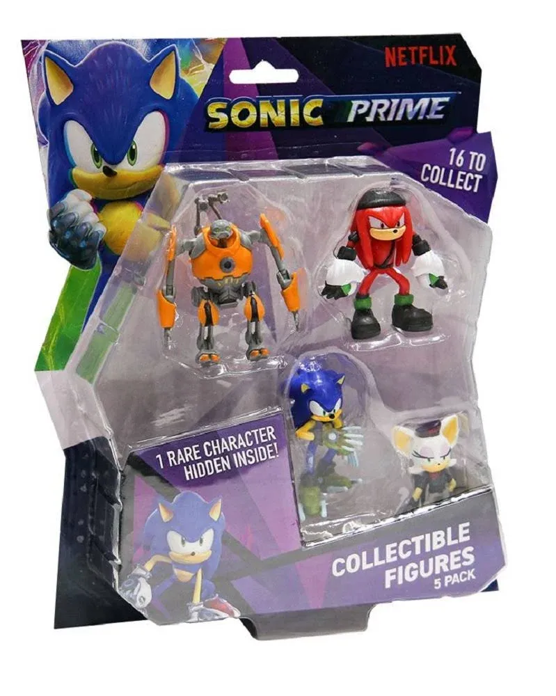 Sonic Prime Collectible Figures 5 Pack / Figurines Randomly Selected Collect All 16!