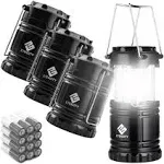 Etekcity 4PCS Portable Outdoor Collapsible LED Camping Lantern 12AA Batteries 