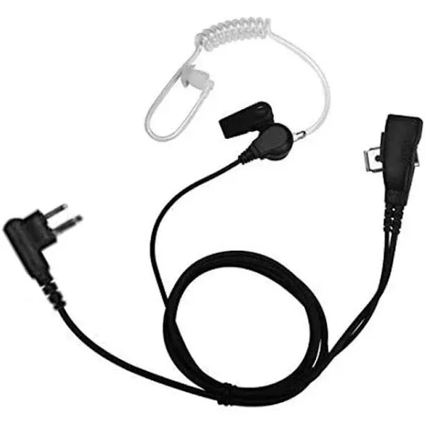 Impact Surveillance Earpiece with Acoustic Tube for Motorola 2-Pin Radio