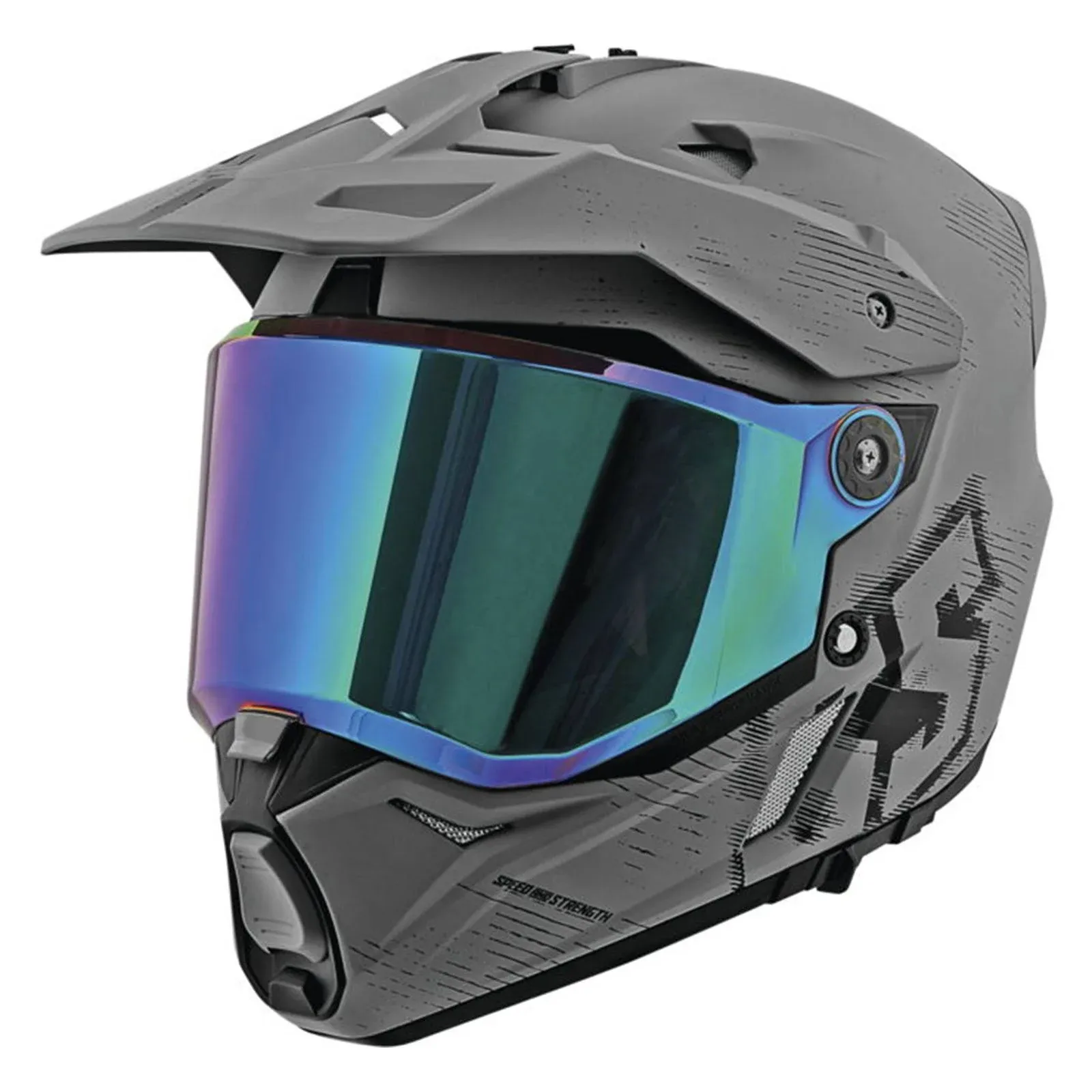 Speed and Strength SS2600 Fame And Fortune Helmet, Grey Black, Large