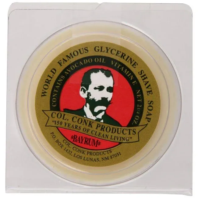 Col. Conk Worlds Famous Shaving Soap, Bay Rum (Net Weight 2.25 Oz)