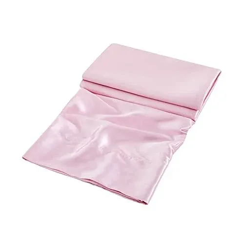 Satin Flat Sheet Only King Flat Sheet 1 - Piece Pink Top Sheet Extra Soft Sil...