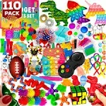 120 Pack Fidget Toys Set,Pop Sensory Party Favors Gifts for Kids Adults Boy Girl Stocking Stuffers Autistic Bulk Goodie Bag Filler Treasure Box Classroom Prizes School