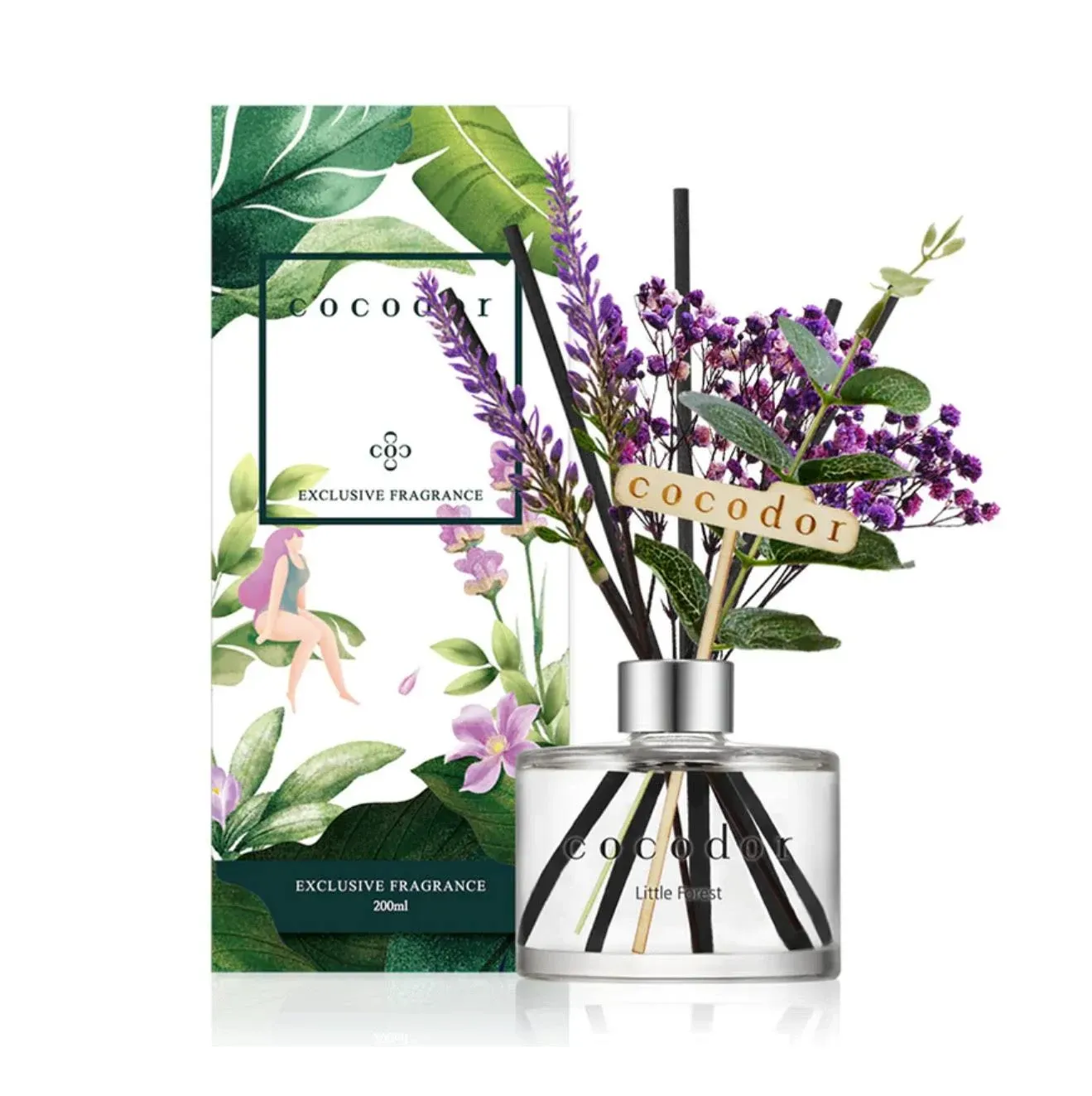 COCODOR Lavender Reed Diffuser/Littl<wbr/>e Forest / 6.7oz(200ml) / 1 Pack/Home Decor