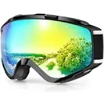 findway Ski Goggles OTG - Over Glasses Snow/Snowboard Goggles for Men, Women & Youth - 100% UV Protection