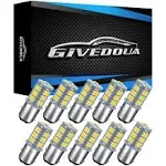 GIVEDOUA 1157 LED Car Bulb, BAY15D 7528 2057 2357 LED Replacement Light Bulbs for 12V RV Car Camper Trailer Brake Lights, Super Bright 5050 18-SMD 6000K White,（10pcs）