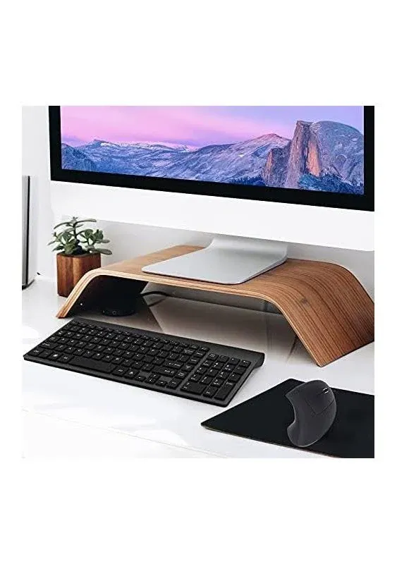 2.4GHz Wireless Vertical Ergonomic Mouse and Keyboard Combo Ultra-Thin Portable Size for PC Desktop Computer Laptop Mac Tablet