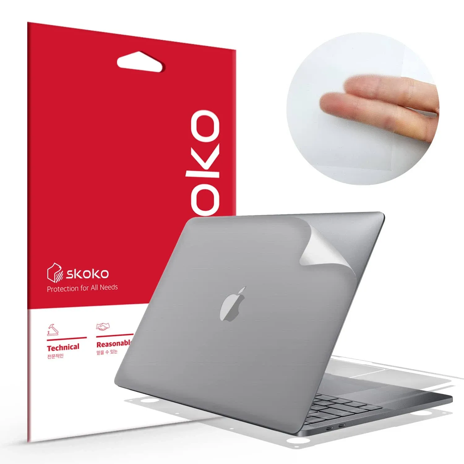 skoko [4 in 1 Full Body Protector Skin Film Compatible with Macbook Pro 16 inch M1 M2 2021 2022 2023 (released), Bubble Free,Similar to Screen Protector TPU Matte Film, Cover, Skins, Decals,Sticker