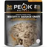 Peak Refuel Biscuits and Gravy | Premium Freeze Dried Camping Food | Backpacking & Hiking MRE Meals | Just Add Water | 100% Real Meat | 53g of Protein | 2 Serving Pouch (2 Serving Pouch)