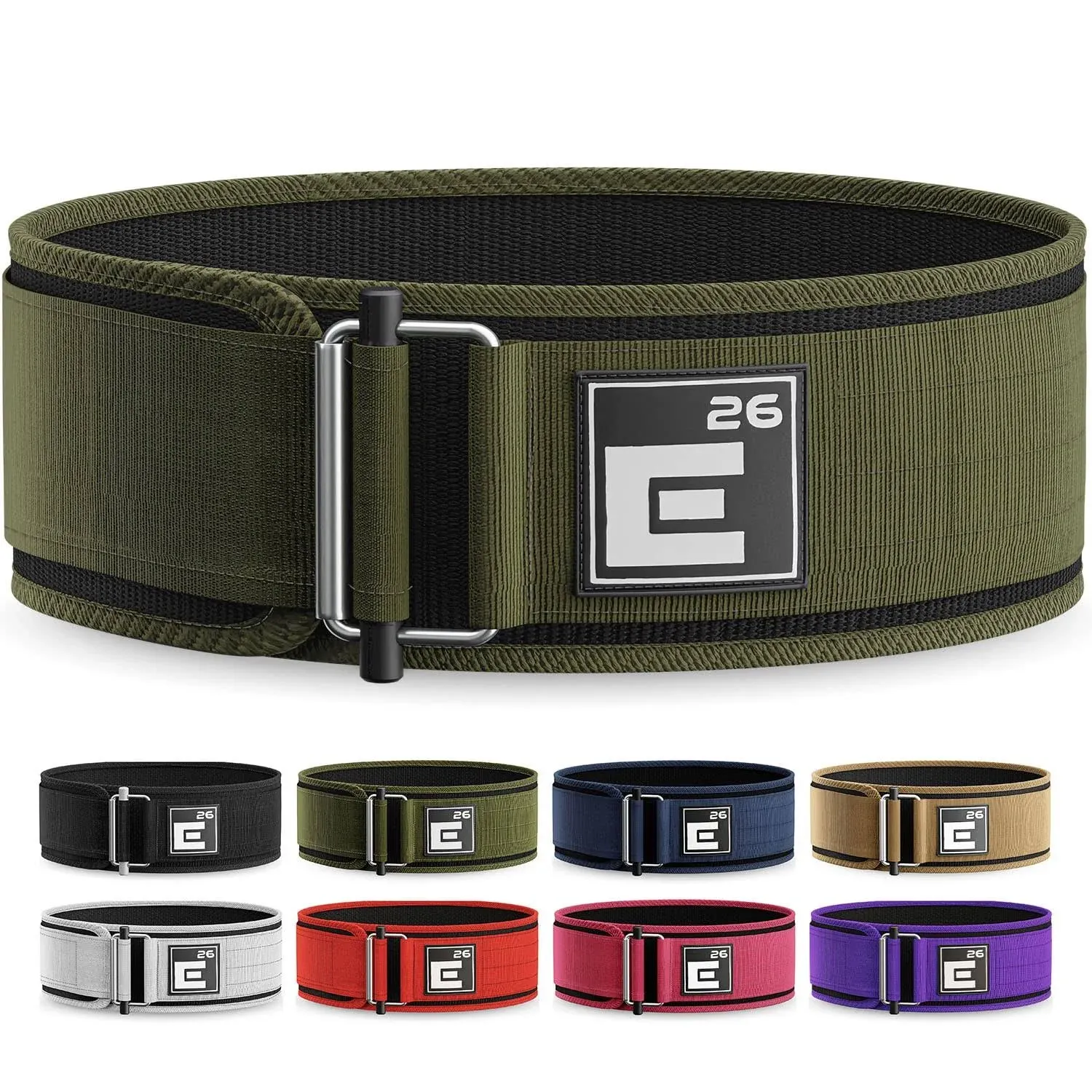 Self Locking Weightlifting Belt OD Green / Large