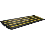 VEVOR Driveway Curb Ramp 2 Pack 1 Channel Curb Bridge 22046 lbs Capacity Rubber Driveway Curb Bridge 2.6" Rise Curbside Bridge Ramp for Driveway