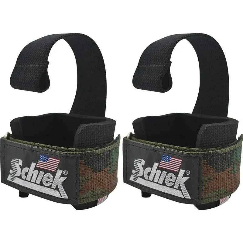 Schiek Sports Model 1000-DLS Deluxe Dowel Lifting Straps - Camo