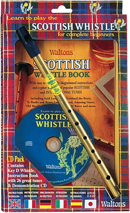 Waltons Scottish Penny Whistle Pack - For Beginners, Intermediates, Experts - Authentic Irish Instruments