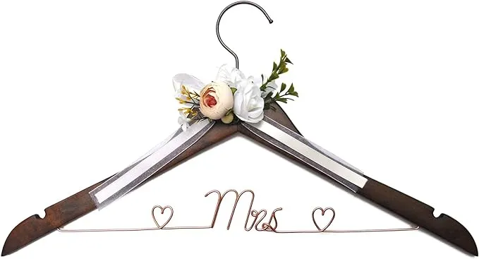 Wedding Dress Hanger, Wife Hanger, Bride Hanger, Bride Wedding Gift, Wooden and ...