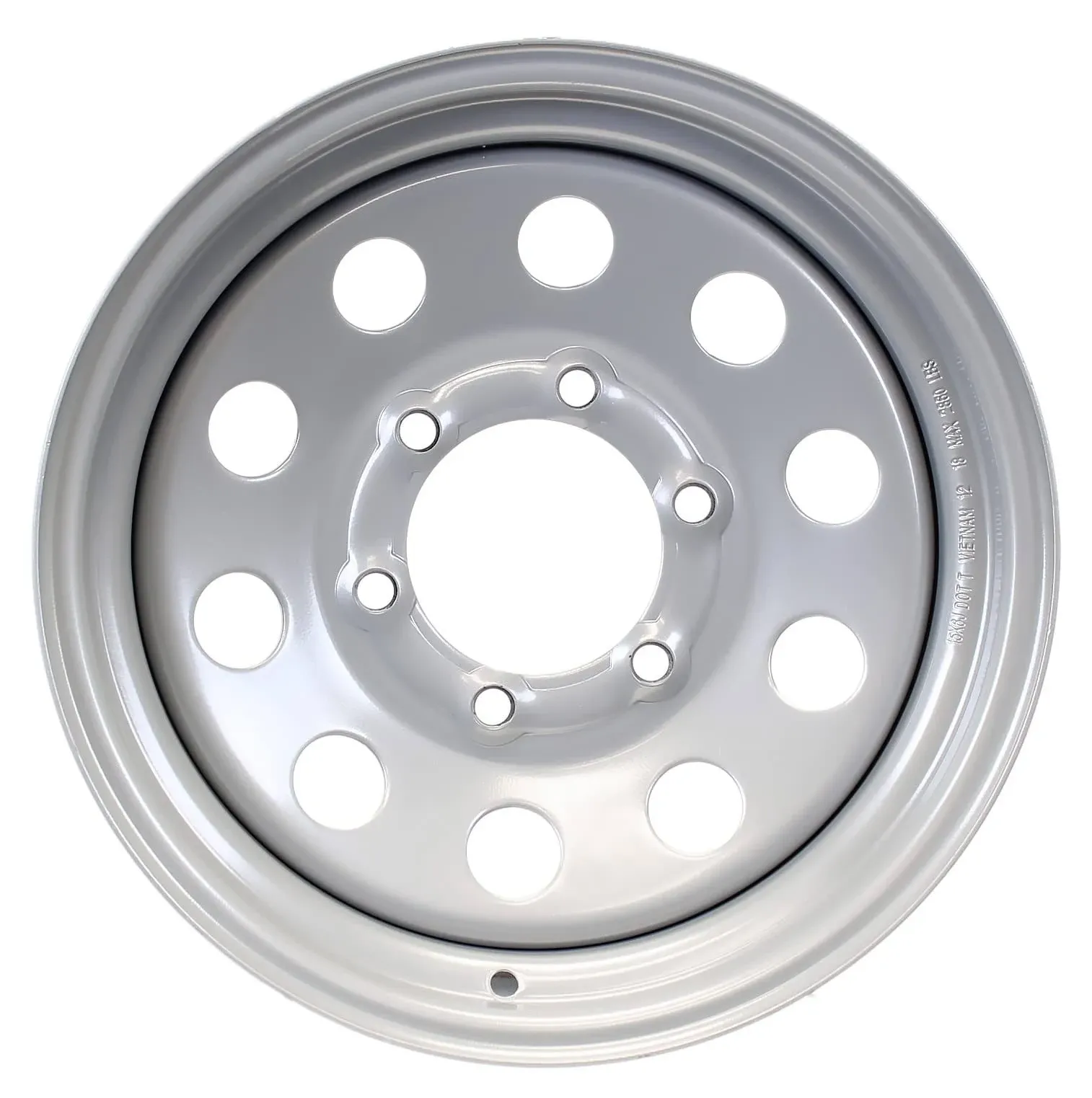 Ecustomrim 2-Pack Trailer Rim Wheel 15x6 6 Lug On 5.5 in. Center Silver Modular