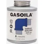 Gasoila - SS16 Soft-Set Pipe Thread Sealant With PTFE Paste, Non Hardening, -100 To 600 Degree F, 1 Pint Brush