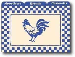 Labeleze Recipe Card Dividers 3 x 5 - Rooster