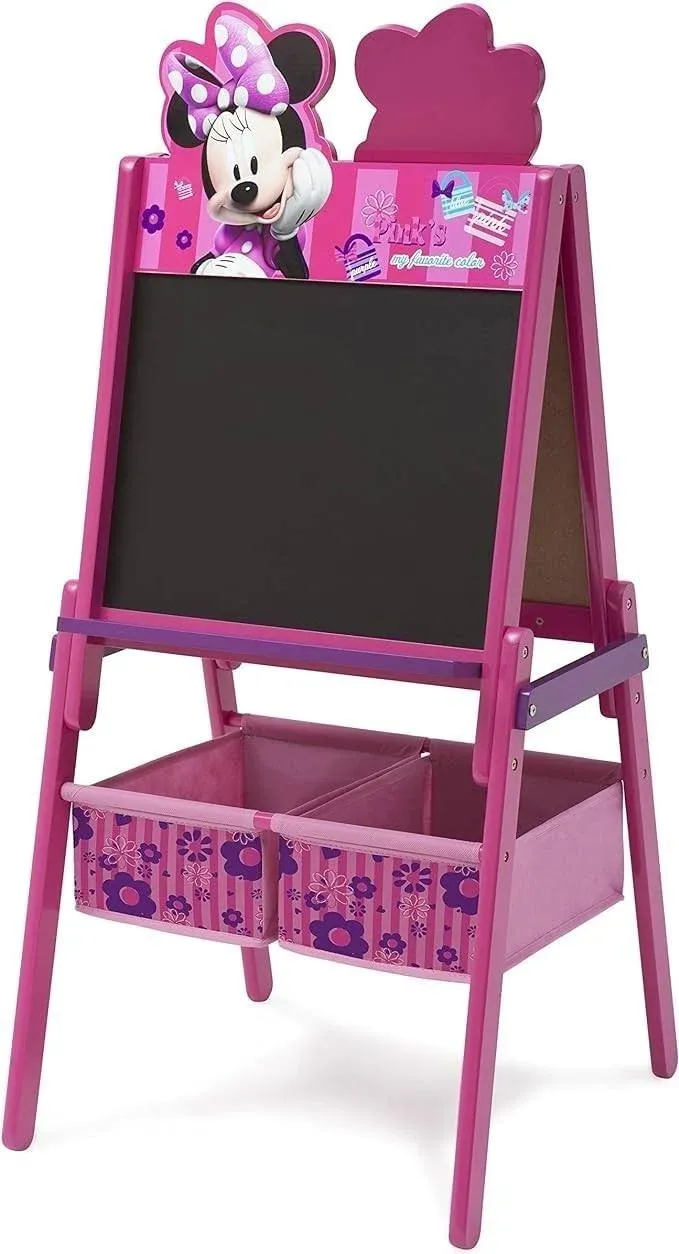 Delta Minnie Mouse Kids Easel: Double-Sided, Storage, Greenguard Gold Certified