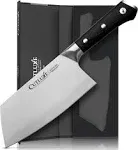 Cutluxe Meat Cleaver Knife - 7" Heavy Cleaver Butcher Knife, Razor Sharp German Steel Blade, Full Tang, Ergonomic Handle Design – Artisan Series