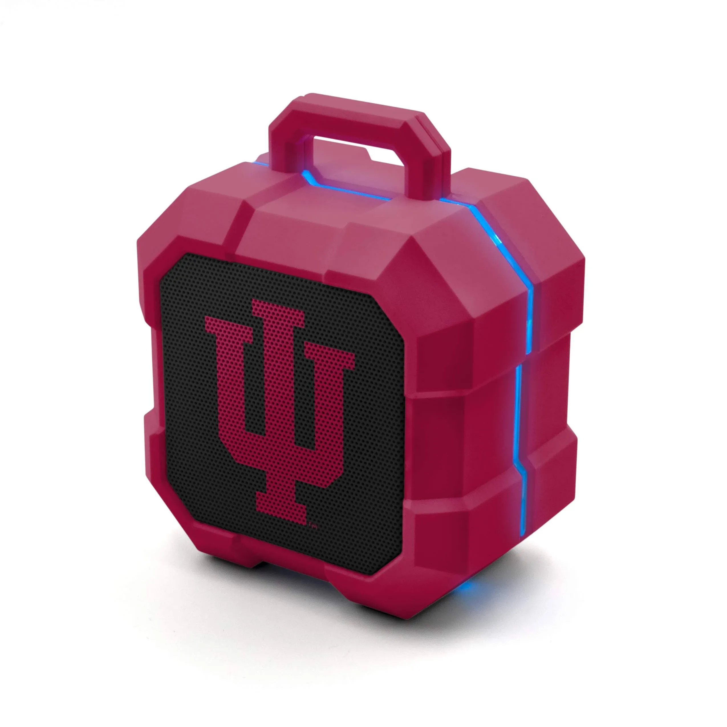 NCAA Indiana Hoosiers Shockbox LED Wireless Bluetooth Speaker, Team Color