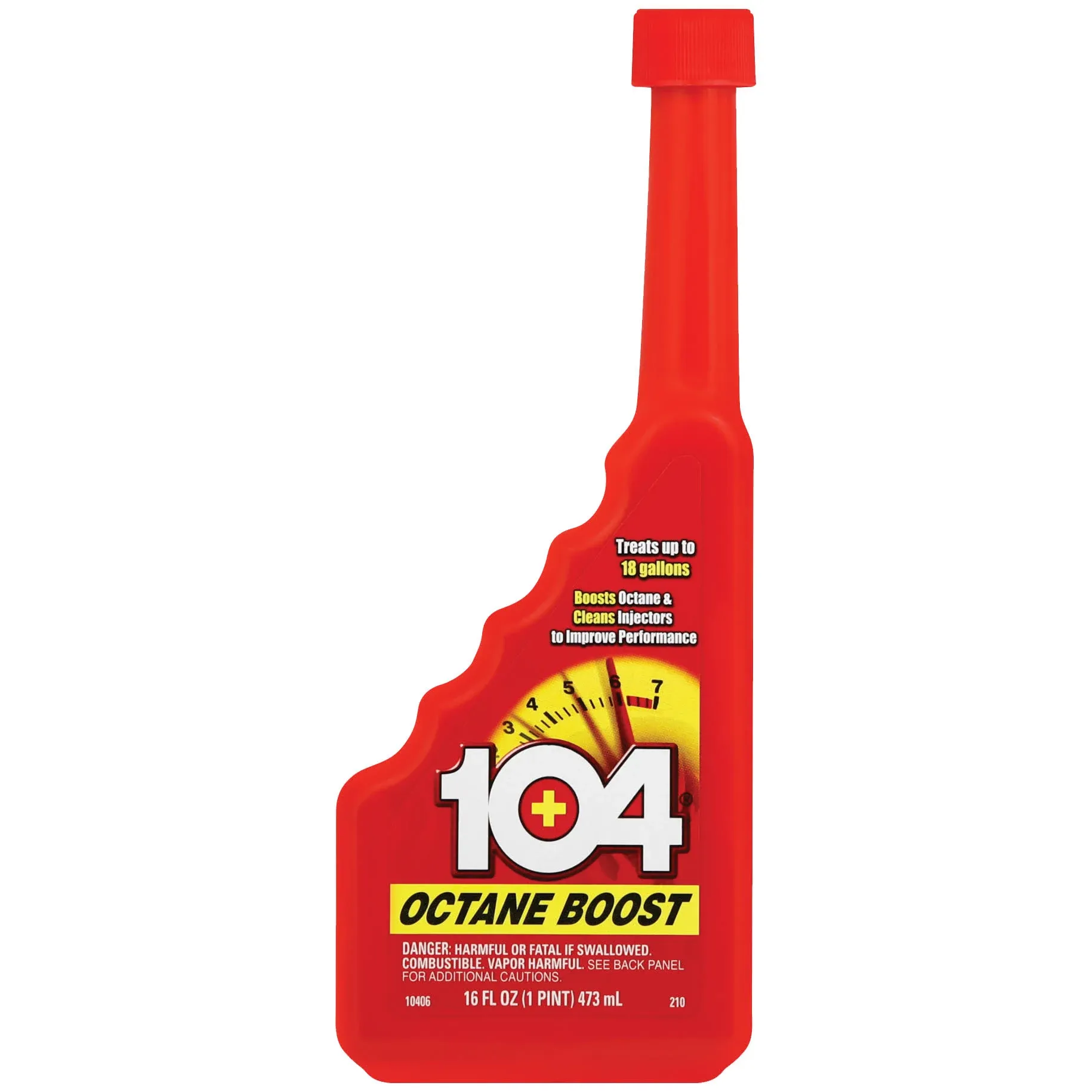 104+ Performance (10406) Octane Boost - Boosts Octane And Cleans injectors To Improve Engine Performance - Improve Gas Mileage - 1 Bottle Treats Up To 18 Gallons, 16 fl. oz.