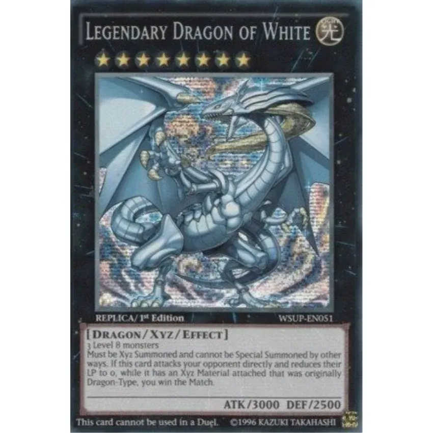 YU-GI-OH! - Legendary Dragon of White (WSUP-EN051) - World Superstars - 1st Edition - Prismatic Secret Rare