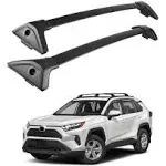 FLYCLE Roof Rack Aluminum Cross Bars for 2019-2024 RAV4 LE XLE XSE Premium Limited Hybrid with Side Rails, Cargo Racks Rooftop Luggage Canoe Kayak Bicycle roof Bag