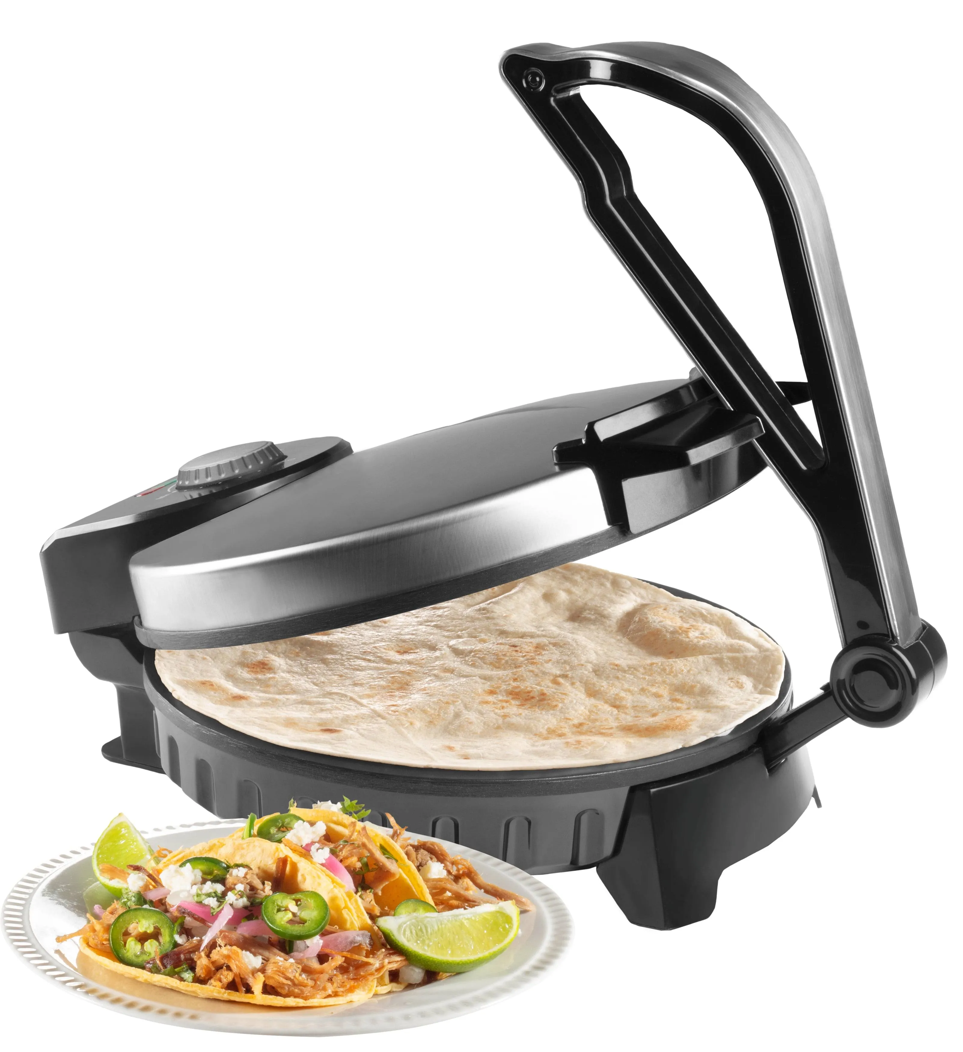 Cucinapro Electric Tortilla Flatbread Roti Maker CCP 1443 10&#039;&#039; Non-Stick